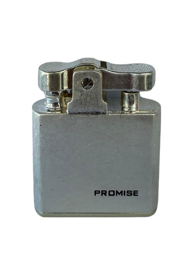 Promise Fırçalı Gümüş Tek Alevli Benzinli Çakmak