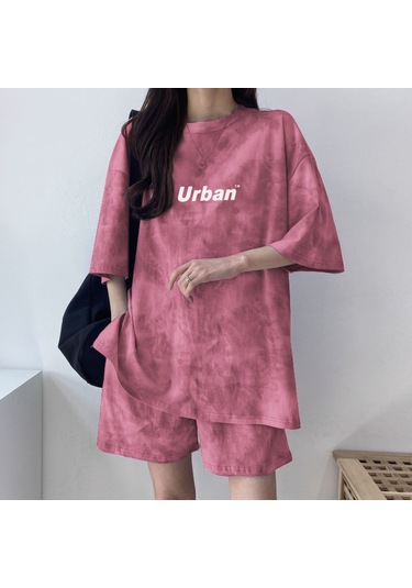 İnce Kesim Spor Ve Rahat Kadın Üst Ve Şort İkili Set Kırmızı