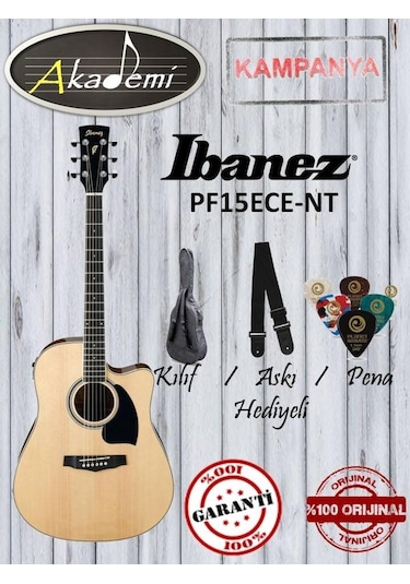 Ibanez Pf15Ece-Nt  Elektro Akustik Gitar