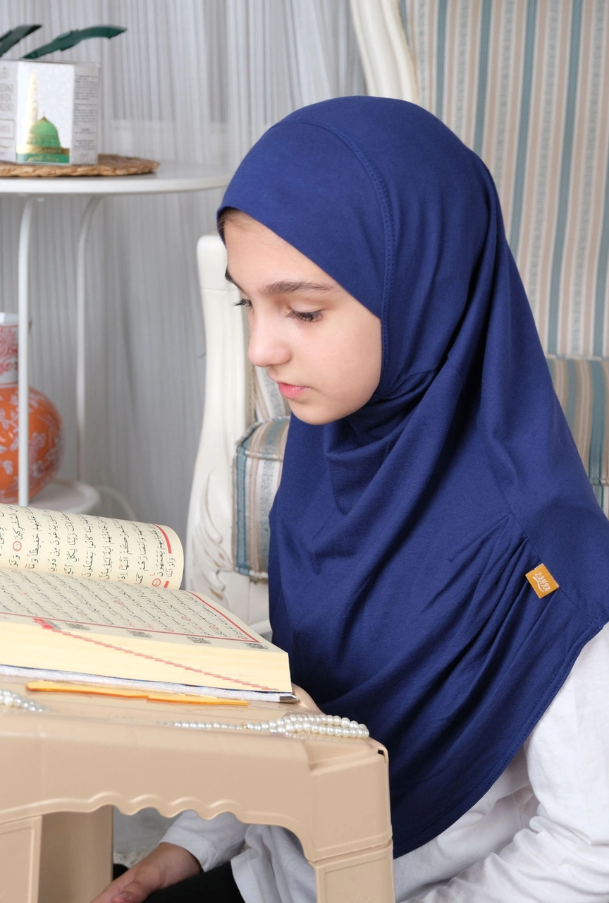 Pratik Hazır Geçmeli Çocuk Şal Lacivert Lacivert