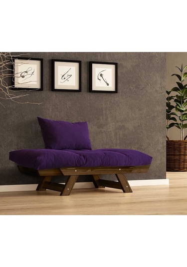 Woodesk Adalar Masif Ceviz-mor Renk Berjer Cpt8137-140 Mor