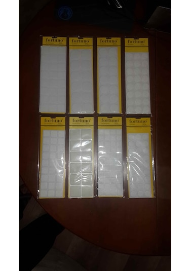 Mobilya Masa Sandalye İçin 1 Paket Daire / Kare Yapışkanlı Keçe Kahve-Beyaz