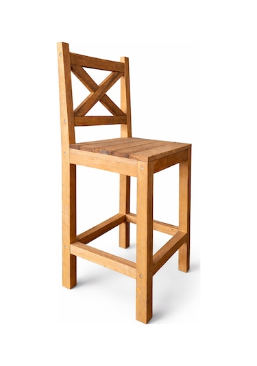 Bar Tabure Ahşap Sandalye Mutfak Bar Sandalyesi 5150