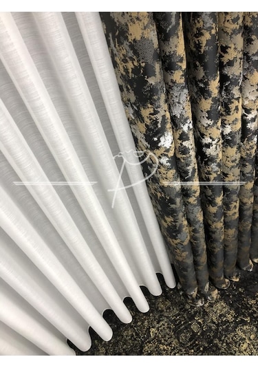 Fon Perde Salvador Desen Jakarlı Saten Fonluk