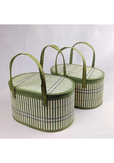 Suntek Ekmek Kek Aperatifler Bambu Dokuma Sepet