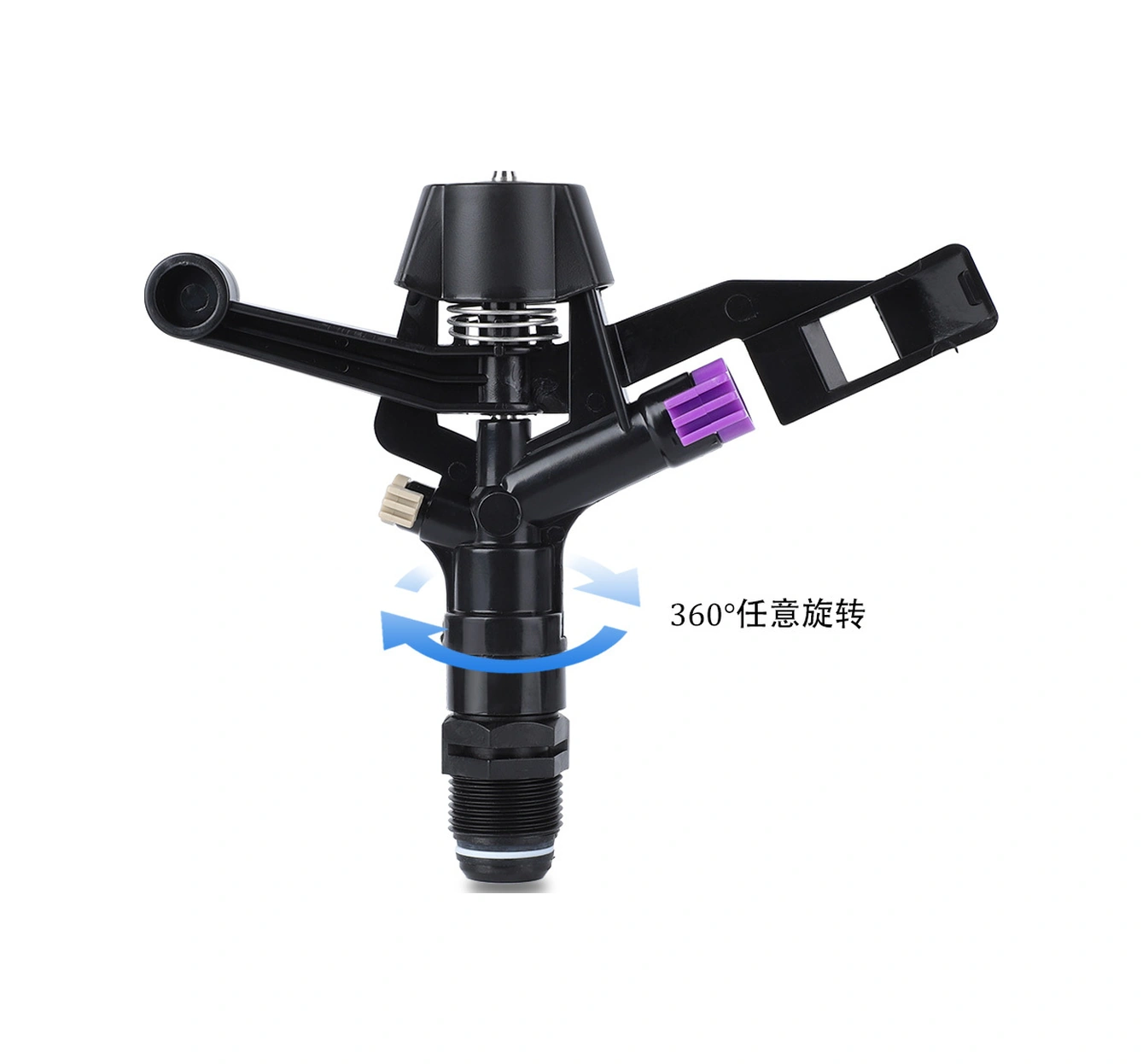 Hangfox Plastik 3/4" Çift Nozzle 360 Derece Ayarlanabilir Sulama Sprinklerı - Bahçe, Çim, Tarla İçin Su Tasarruflu Ve Dayanıklı