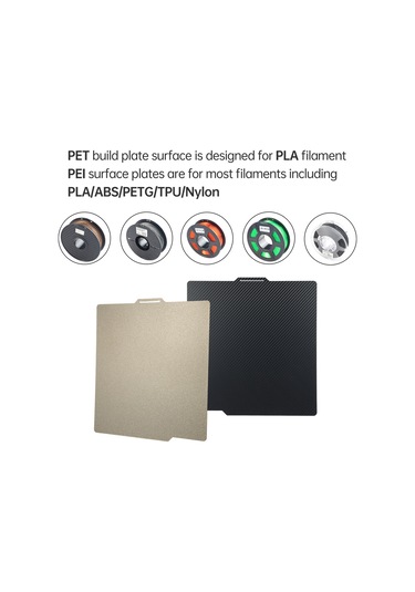 Qingmipy Bambu Lab P1/p1p/p1s/x1/x1c/a1 Uyumlu 257x257mm 3d Yazıcı Platformu - Karbon Fiber + Pürüzlü Peı Yüzeyli