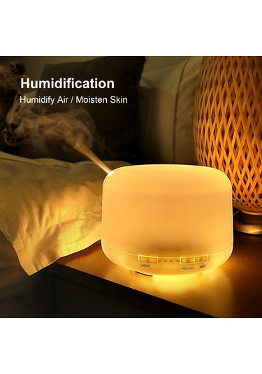 Suofeng 500ml Uyumlu Led Işık Ve Uzaktan Kumanda İle Ultrasonik Nemlendirici Aromaterapi Dağıtıcı Avrupa Standartı