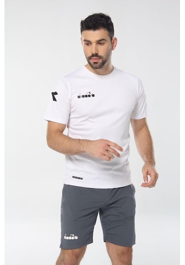 Diadora Deliss - Antrasit Fermuar Cepli Likralı Erkek Şort - 60Şr