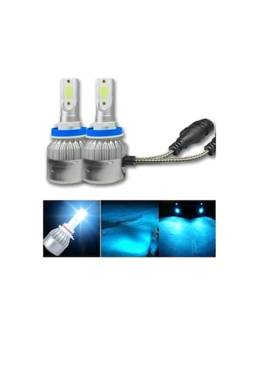 Xenon H1 Buz Mavi Led Xenon Şimşek Etkili-10800lm 12000k-