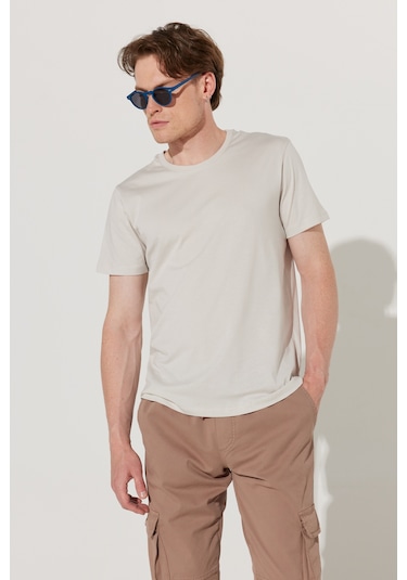 AC&Co / Altınyıldız Classics Erkek Grı Slim Fit Dar Kesim %100 Pamuk Bisiklet Yaka Kısa Kollu Tişört Gri AC&Co / Altınyıldız Classics Erkek Grı Slim Fit Dar Kesim %100 Pamuk Bisiklet Yaka Kısa Kollu Tişört Gri