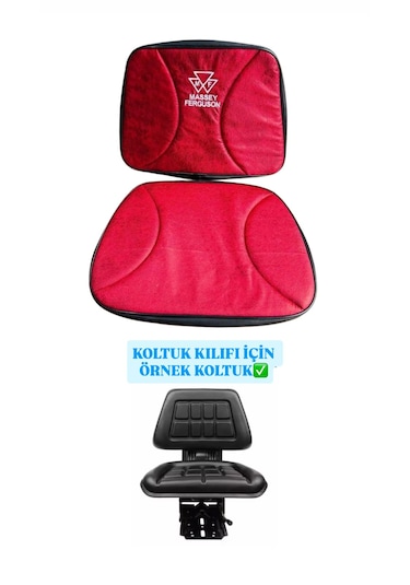 Massey Ferguson 135 Kırmızı Branda Ve Massey Ferguson Armalı Düz Koltuk Kılıfı