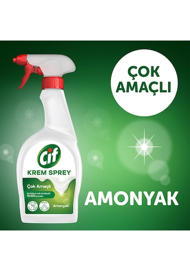 Cif Krem Sprey Amonyaklı 3 x 750 ML + Mikrofiber Bez
