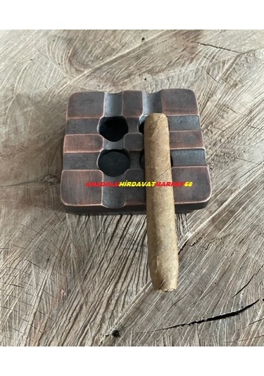 Antik Pirinç Küllük Puro Küllüğü Siğara Küllük 10 10cm