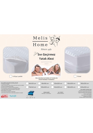 Alez, Sıvı Geçirmez Pamuklu, Yatak Koruyucu Alez, Lastikli