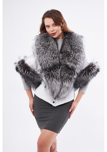 Derinss Dka1717 Hakiki Deri Kadın Beyaz Kaban/mont 001