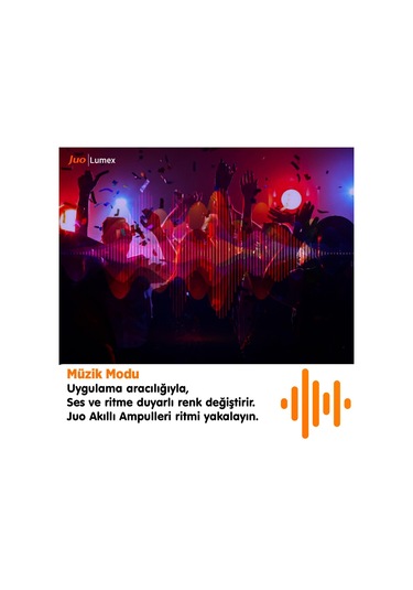 Juo Lumex Akıllı Ampul 9W Led Rgb Wifi & Bluetooth