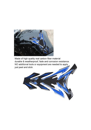 Tenfowee Tq003 Gerçek Karbon Fiber Motosiklet Tankı Kırık Önleyici Sticker, Dayanıklı, Hava Ve Suya Dayanıklı, Kolay Uygulama