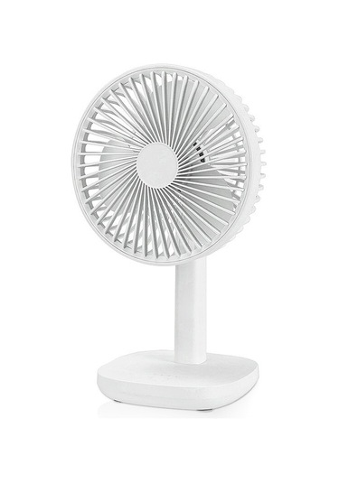 Yunboo 6.5" Masif Hava Akışlı Şarjlı Titreşimli Masa Üstü Fanı - 3 Hız Ayarı Ve 4000mah Pil Beyaz