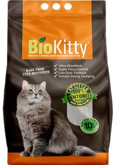 Biokitty Bentonit İnce Aloe Vera Kokulu Kedi Kumu 10 L