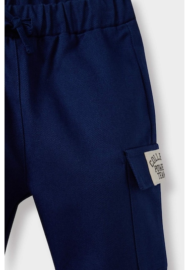 Defacto Erkek Bebek Jogger Fit Esnek Bantlı Paça Gabardin Pantolon F3668a525aunv241 Lacivert