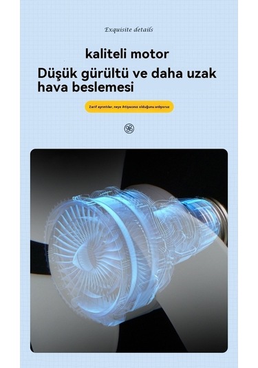 Sıpın Vidalı Tavan Katlanabilir Işığı - Beyaz Işıklı Fan Ve Aydınlatma E27 Yn, Pratik Tavan Fanı Beyaz