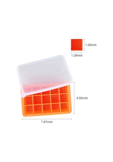 Xiyyadms 15 Izgara Silikon Buzluk Kalıbı, Çıkarılabilir Kapaklı, Kolay Buz Çıkarımı, Yiyecek Dereceli Materyal, Ev Ve Restoran Kullanıma Uygun Çok Renkli