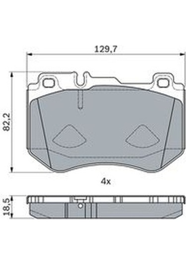 Mercedes C Serisi 205 C220d 2.1 2013-2024 Bosch Ön Balata 130mm
