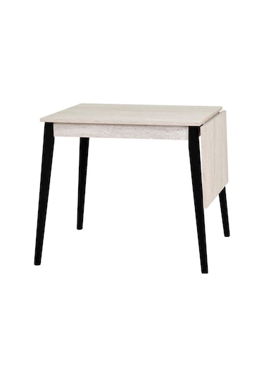 Vilinze Avanos Mdf Katlanır Traverten Ahşap Mutfak Masası - 70x80 Cm