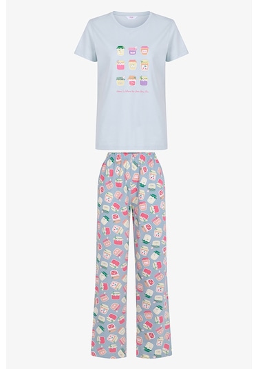 Penti Açık Mavi Sweet Breakfast Pantolon Pijama Takımı