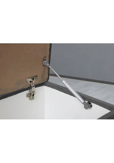 Vetra Chester Model Açık Gri Sandıklı Puf  Kapitoneli Model 140cm Sandıklı Bank