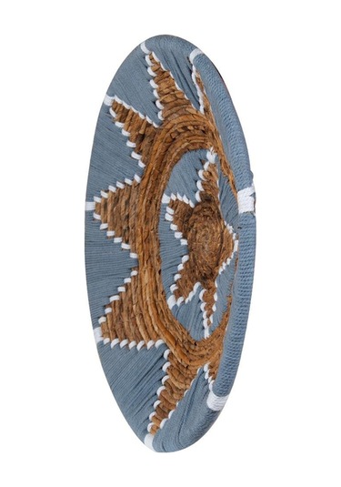 Bohem Hasır Yuvarlak Duvar Dekoru Bambu Ve Makrome İle Yapılan Duvar Süsü 50 Cm X 50 Cm-71