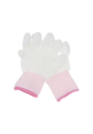 Homyl Beyaz Naylon Örme Pu Kaplamalı Muayene İş Eldivenleri S