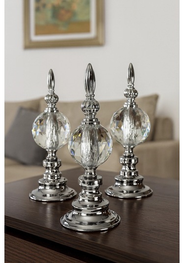 Gümüş Gold Eskitme Antik Prinç Görünümlü Dekoratif Obje 26x9