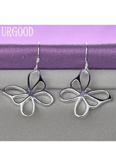 925 Ayar Gümüş Kelebek Kolye Küpe Moda Takı