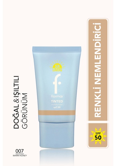Flormar Sun Lovers Nemlendirici Etkili & Doğal Bitişli Renkli Güneş Koruyucu SPF50 007 Warm Honey