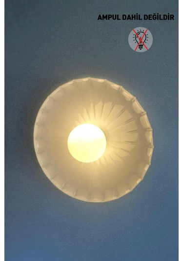 Mirvu Beyaz Metal Aplik Mutfak İç Mekan Salon Cafe Ofis Pastane Modern Dekoratif Aplikleri Beyaz