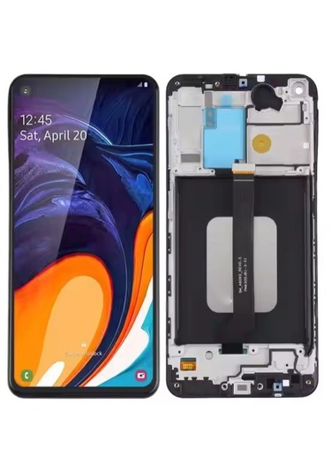 Samsung Galaxy Uyumlu A60 Lcd Ekran Dokunmatik Çıtalı