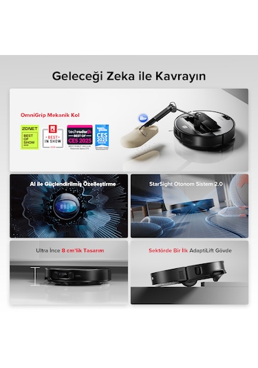 Roborock Saros Z70 Akıllı Robot Süpürge  Beyaz