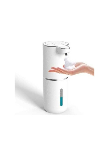 Bosphorusboutique02 Otomatik Köpük Sabun Dağıtıcı 400ml - Usb Şarjlı, Duvar Montajlı, 4 Seviye Ayarlanabilir, Beyaz Mutfak/banyo Kullanımı Beyaz