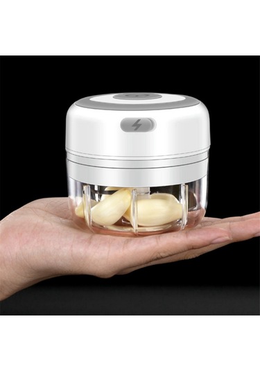 Elektrikli Sarımsak Ezici Mini Doğrayıcı Zencefil Ezici Makinesi Pembe Pembe