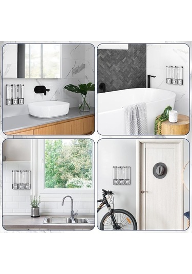 Novahub Altın Duvara Monte Banyo Organizatör Ve Pompası Dispenseri, Şampuan, Saç Kremi, Vücut Yıkama, 56904962 Altın