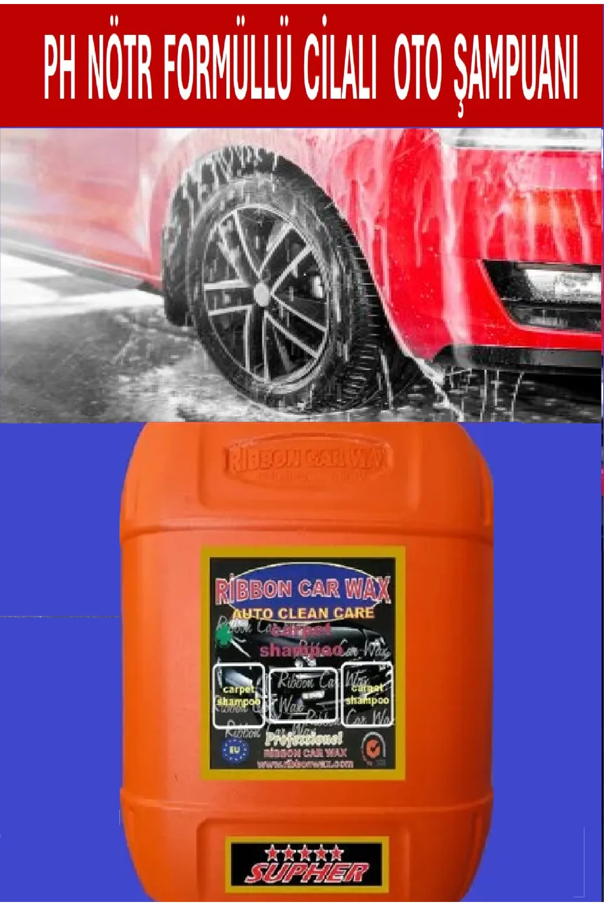 Carpet Shampoo Ph Nötr Formüllü Cilalı Oto Şampuanı 5 Kg