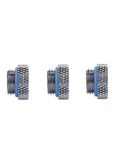 Kangvka G1/4 Telli Ve Yuvarlak Kanal Dizaynlı 3 Adet Bakır Chrome Kapak, Silikon O-ringli Su Soğutma Tıkanıklığı 12.9mm Dış Çap