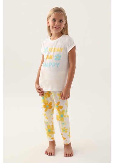 Roly Poly 3394 Today Krem Kız Çocuk Pijama Takımı Krem