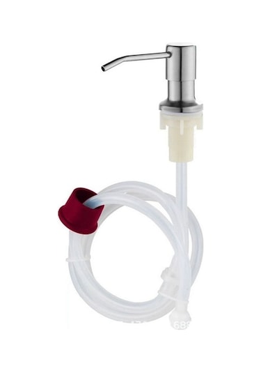 Gümüş Tezgah Ev Paslanmaz Çelik Su Pompası Deterjan Sabunluk Losyon Dispenseri Mutfak Lavabo Monte Bulaşık Deterjanı