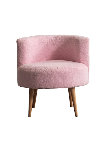 Panda Çay Seti Berjer Ve Puf Takımı Salon, Balkon, Ofis 2 Li Takım Pembe Pembe