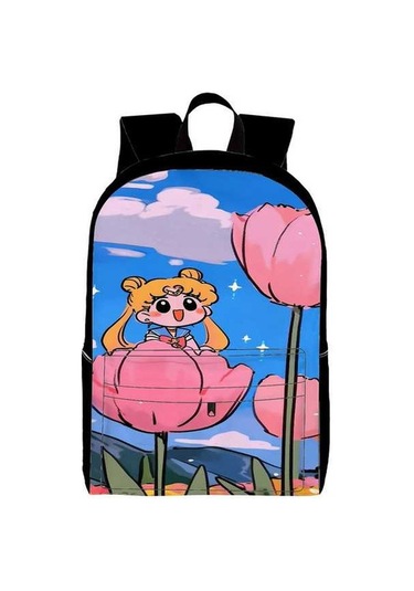 Trendooze Uygun, Siyah Siyah Siyah Sırt Seyahat, Sailor Organizasyon Moon Kawaii Karikatür, İş İnç İle, İçin, Genç, Dizüstü Çoklu Cf93 Çantası, Çalışması Bölmeleri Bilgisayara 15.6 Hn Siyah