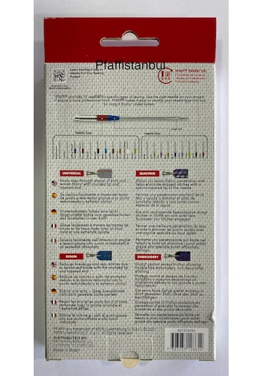 Pfaff 4 Blisterli İğne Seti Standart, Jarse Ve Kot İğneleri