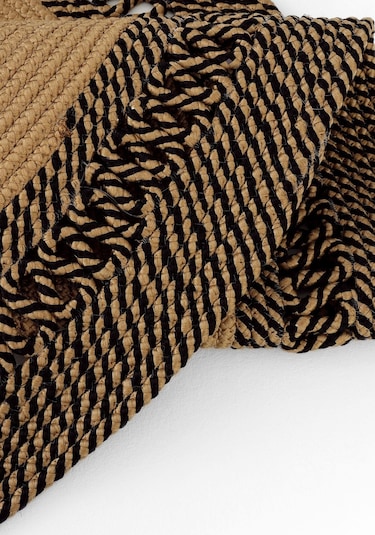 Cool Halı Luke 866 Siyah Oval Halı Paspas Örgü Hasır Kilim Yolluk Bohem Mutfak Balkon Banyo Halısı